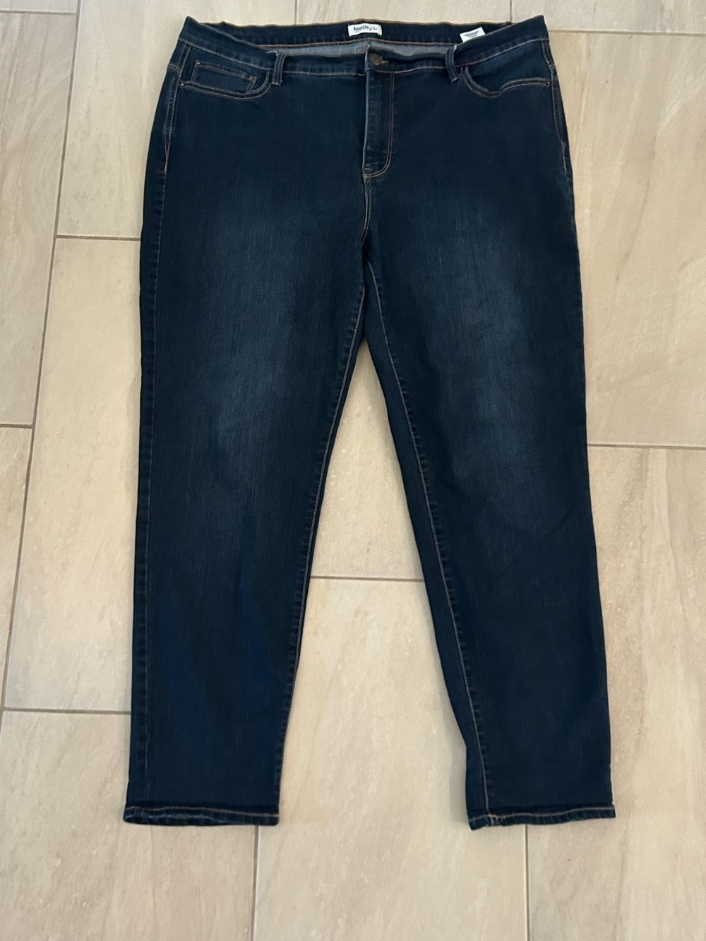 Kensie Dark Blue Ankle Skinny Jeans Ladies Size 18